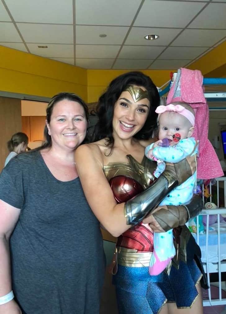 Gal Gadot Visits The Children Hospital In Wonder Woman Costume